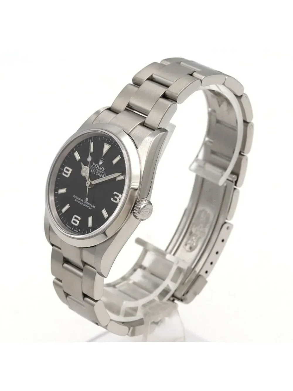 Rolex Explorer I SS Automatic D Number Watch